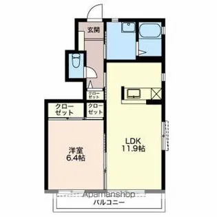 メゾンアイリス【1階】の間取り