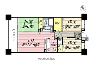 クレストシティタワーズ横浜【4階】の間取り