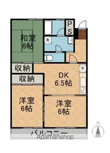箱清水ハイツ【3階】の間取り