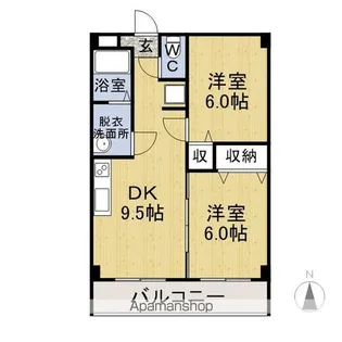 アルト松本【303号室】の間取り