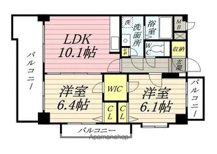 ヴァンクレール【4階】の間取り