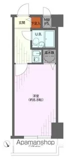 ビューシティ新宿御苑【9階号室】の間取り