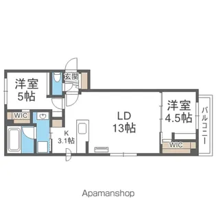 TERRACE WARABI【1階】の間取り