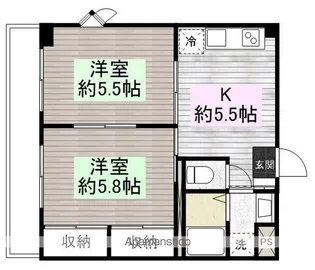 グランドピアK2【307号室】の間取り
