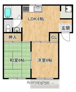 コスモハイツ善【103号室】の間取り