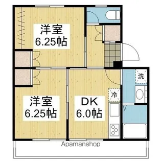 アルト堀江 4号棟【208号室】の間取り
