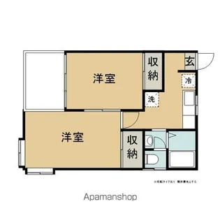 GエクセルYA【105号室】の間取り