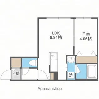 ガイアール厚別南【3階】の間取り