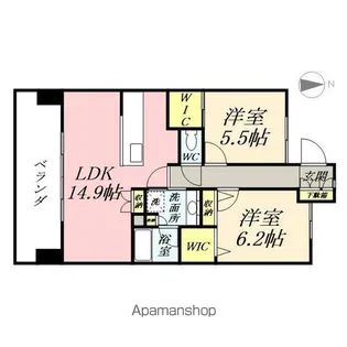 ポレスター野田屋町弐番館【403号室】の間取り