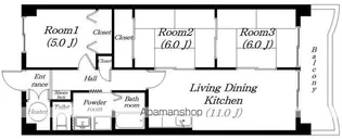 ビバリーマンションⅤ【304号室】の間取り