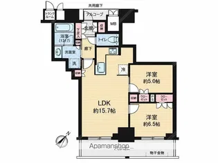 ジオタワー大阪十三【18階】の間取り