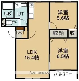 ピュアライフMAT’S【202号室】の間取り