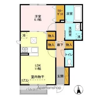 ゼピュロス学園の森 I棟【1階】の間取り