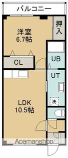 ピュアハイツ神山【3階】の間取り