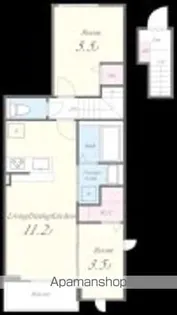 シャロームセブン平尾【203号室】の間取り