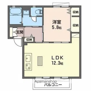エスペランサハイツB【1階】の間取り