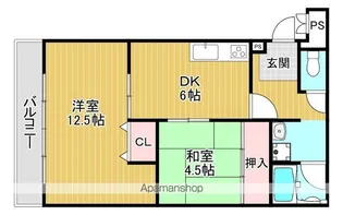 エフアール西田辺(旧ファイブコート西田辺)【3階】の間取り