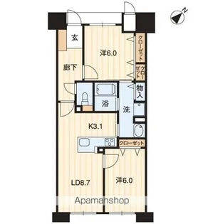 アルファステイツ市駅西【5階】の間取り