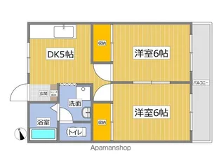 グランドハイツコクボ【407号室】の間取り