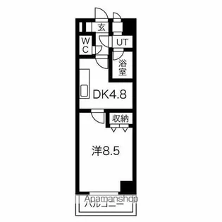 ウェークフォレストブロンド【5階】の間取り