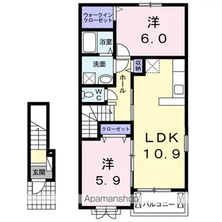 リューナ B【2階】の間取り