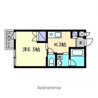 ジャンヌ喜与町【408号室】の間取り