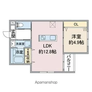 LIBRE COURT清水【1階】の間取り