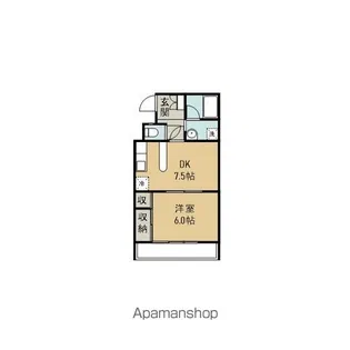 キムラビル【504号室】の間取り