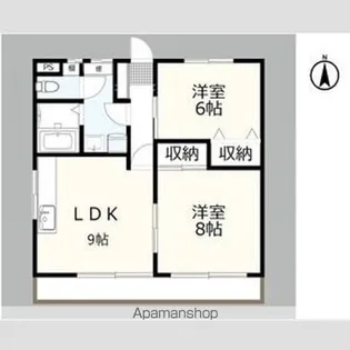 サンハイツ・ヒラノ【1階】の間取り