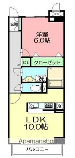 リーヴァ蛍田【1階】の間取り