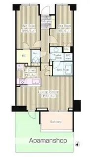 OASE用賀WEST【103号室】の間取り