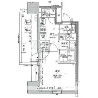 オープンレジデンシア名駅南THE COURT【6階】の間取り