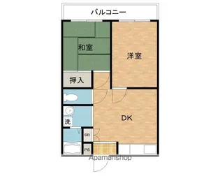 岸田マンション【203号室】の間取り