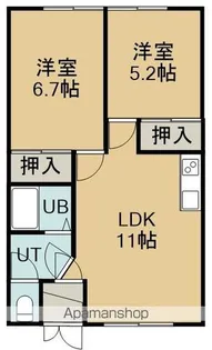 ハレーマンション【102号室】の間取り