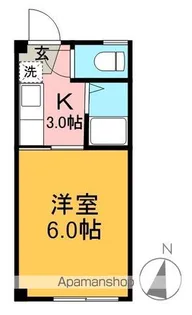 バレーベア若草【3階】の間取り