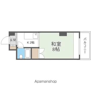 コーポハシモト【8階】の間取り