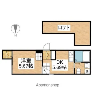 ピアチェーレ新栄【2階】の間取り