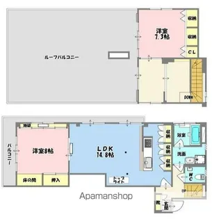 グランドール西篠崎【202号室】の間取り