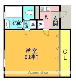 エスポワール中嶋【405号室】の間取り