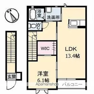 フルール東川口【2階】の間取り