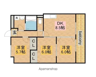 オペラベルジュ【501号室】の間取り