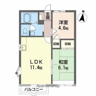 ビューラー美つ坦D【1階】の間取り