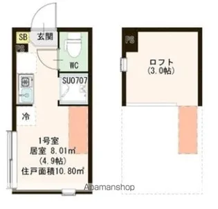 1Rの間取り画像