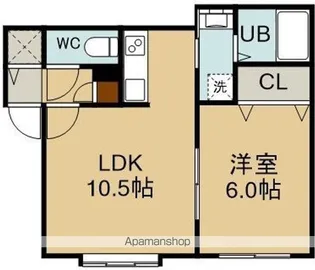 PRESSO MARE(プレッソマーレ)【202号室】の間取り