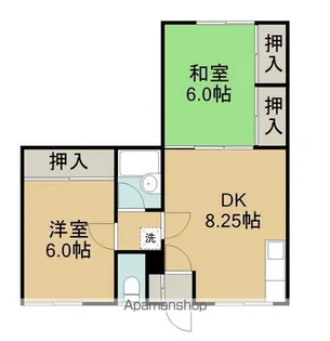 湯浜第1桧荘【2階】の間取り