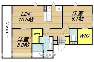 エミネンス 武蔵浦和【3階】の間取り