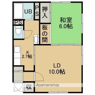 石垣アパート3号棟(イシガキアパートサンゴウトウ)【202号室】の間取り