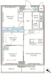 ステラテラス【9階】の間取り