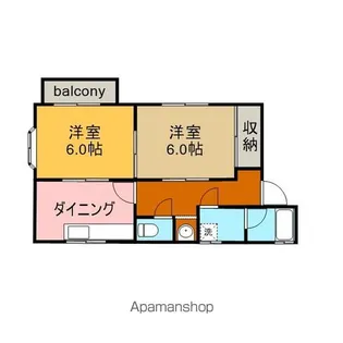 コーポ上宝【2階】の間取り