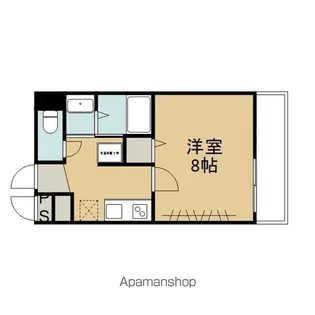 フラッティ堀川北山【205号室】の間取り